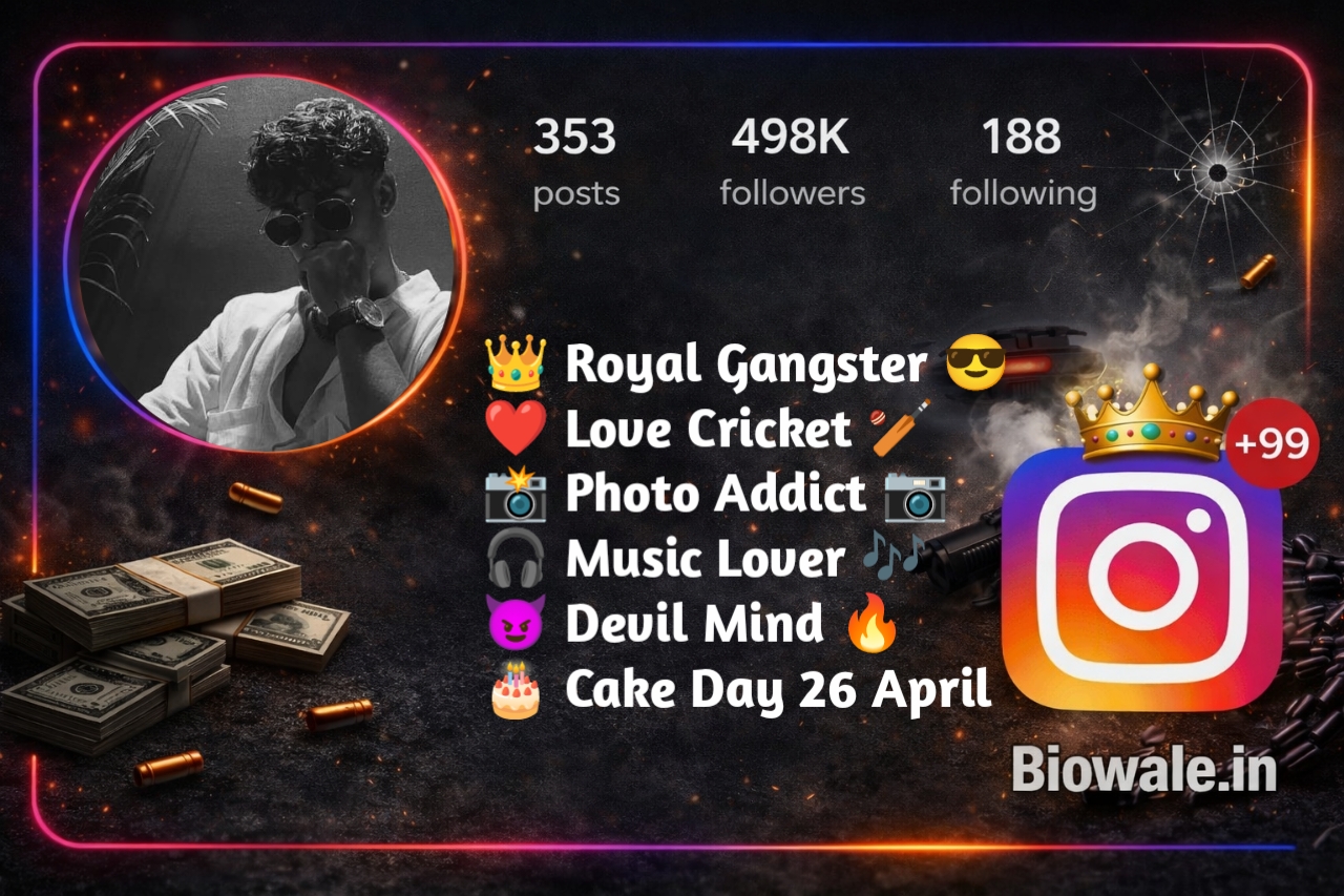 Gangster Bio for Instagram