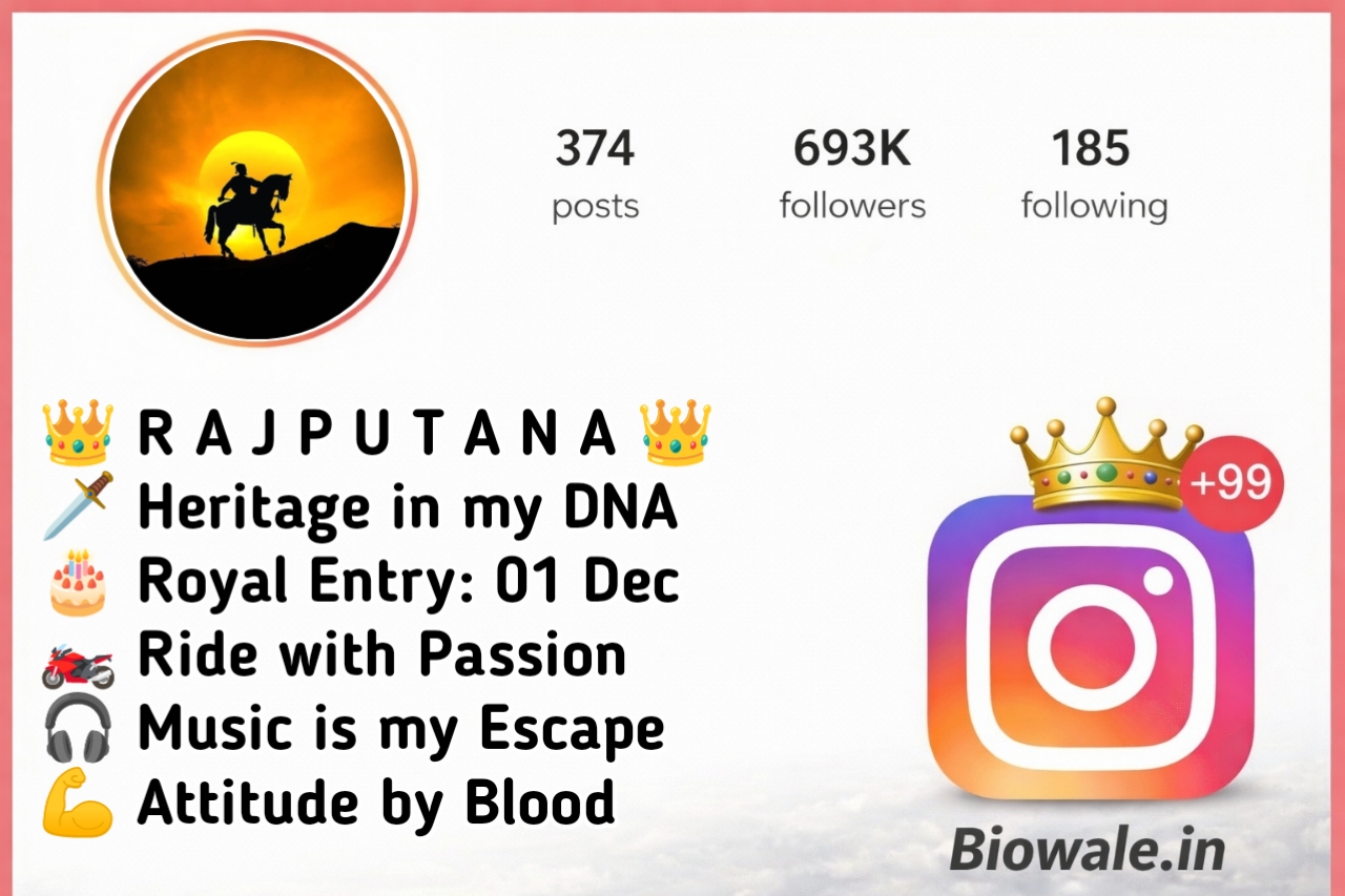 Rajput Bio for Instagram