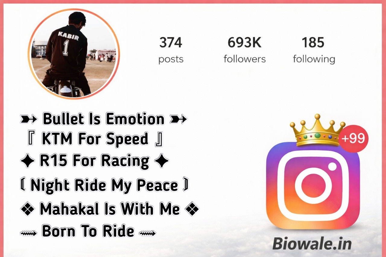 Bike Rider Bio for Instagram