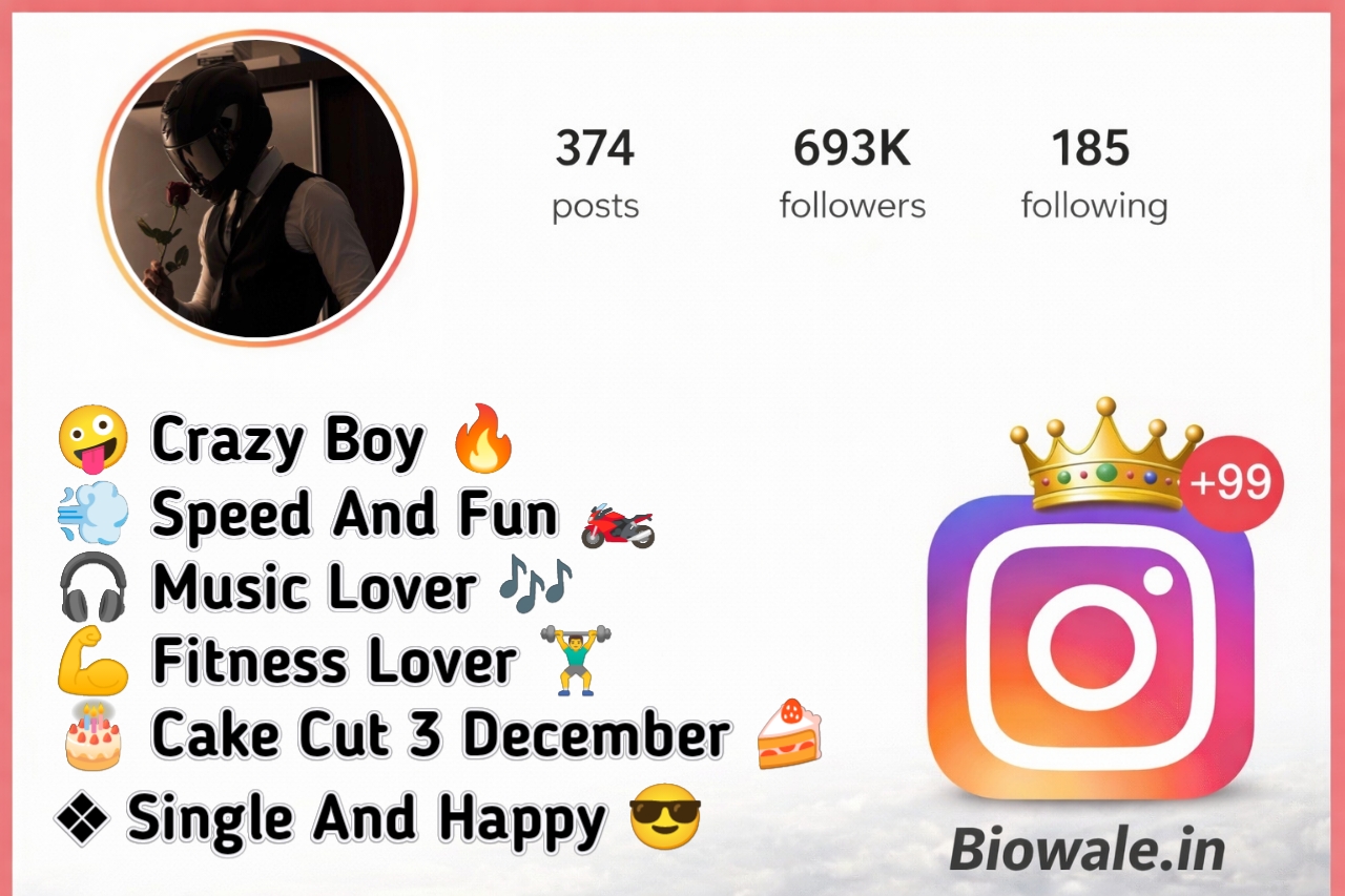 Bike Rider Bio for Instagram