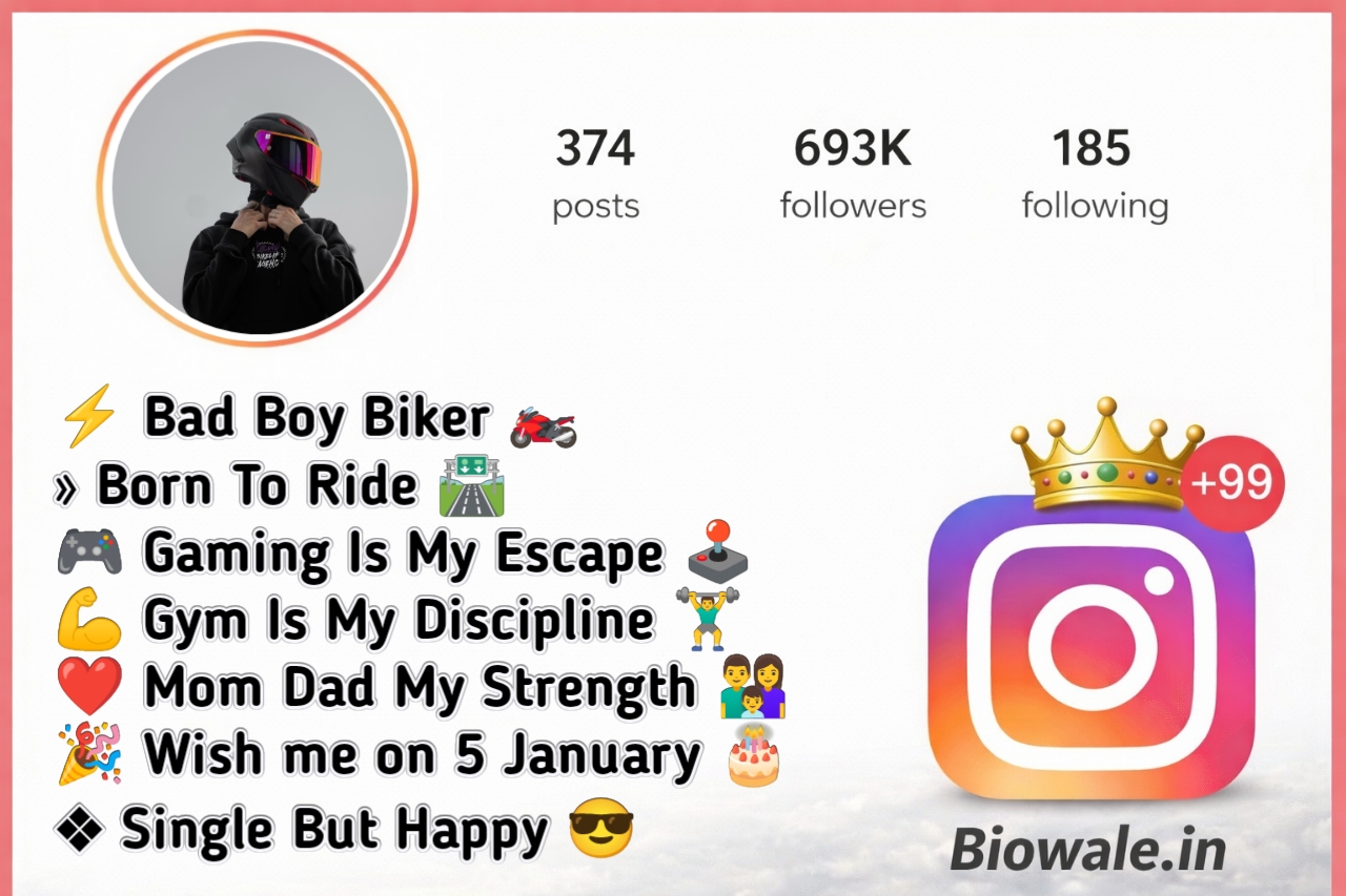 Bike Rider Bio for Instagram