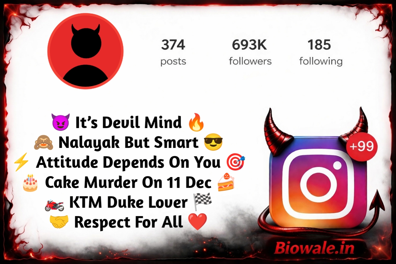Devil Bio For Instagram