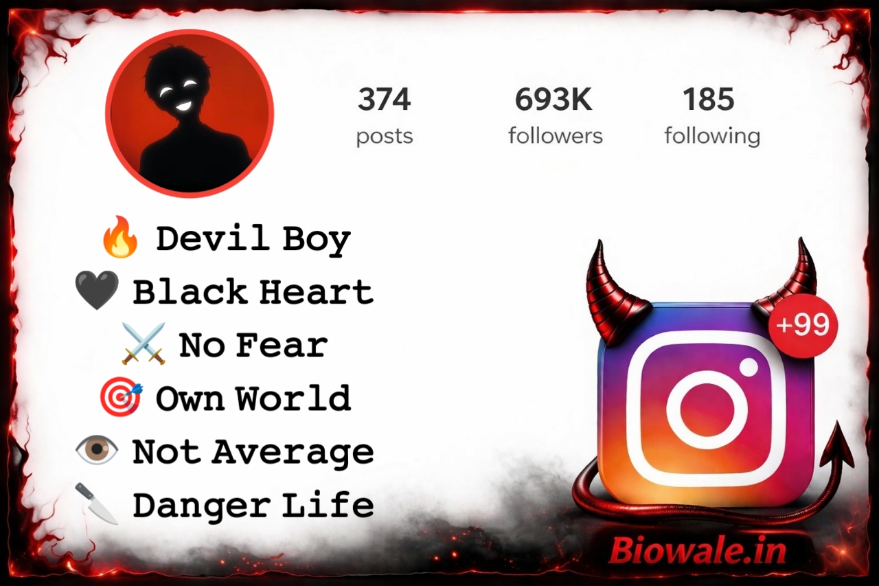 Devil Bio For Instagram