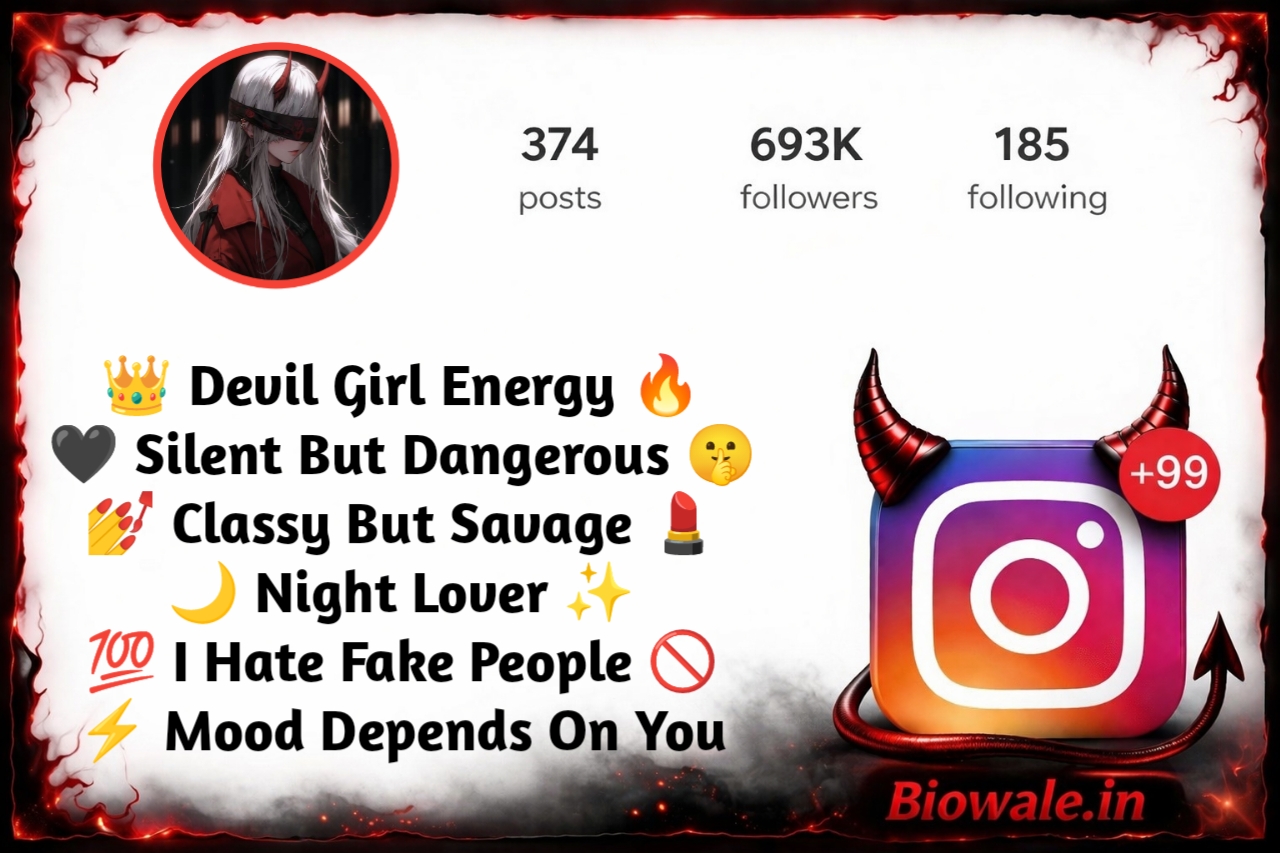 Devil Bio For Instagram