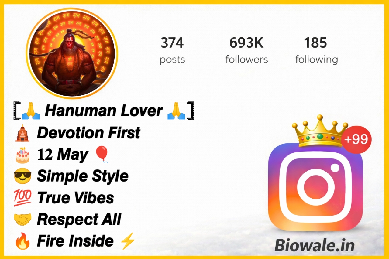 Hanuman Ji Bio for Instagram