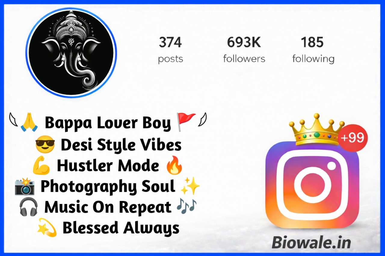 Ganapati Bio For Instagram
