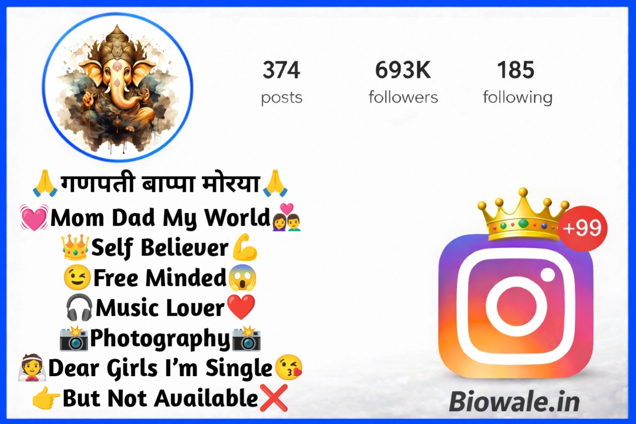 Ganapati Bio For Instagram